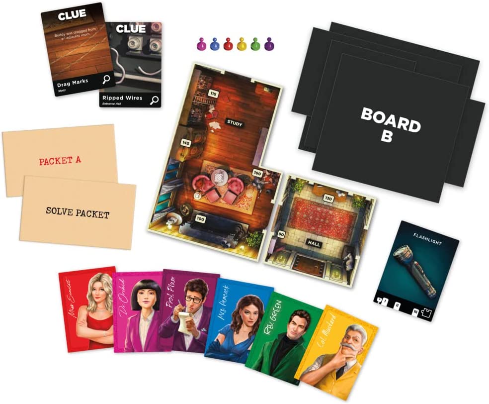 Hasbro Gaming, Cluedo Board Game Treachery at Tudor Mansion, Escape Room Game, Cooperative Family Board Game, Mystery Games