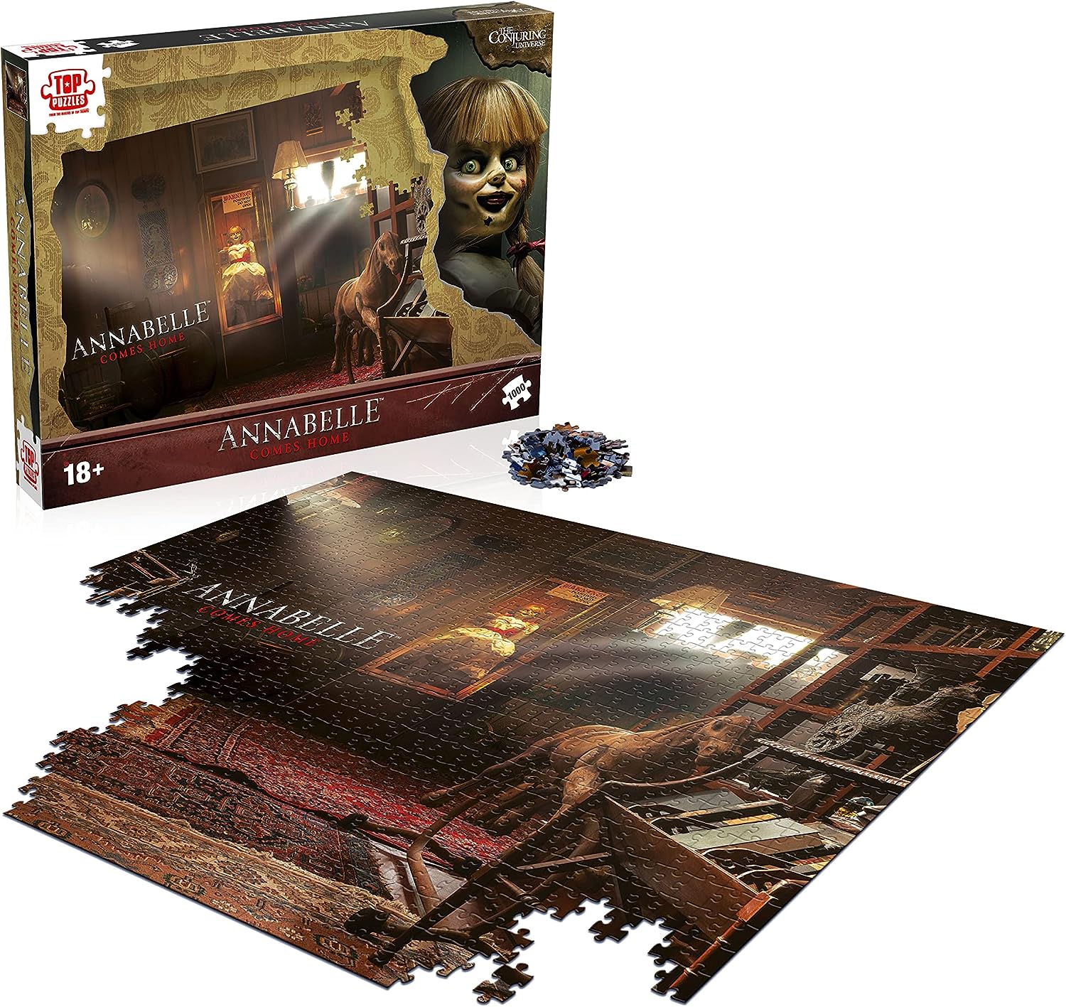 Winning Moves Puzzle Terror 1000 Piezas Annabelle - Puzles para Adultos y Niños