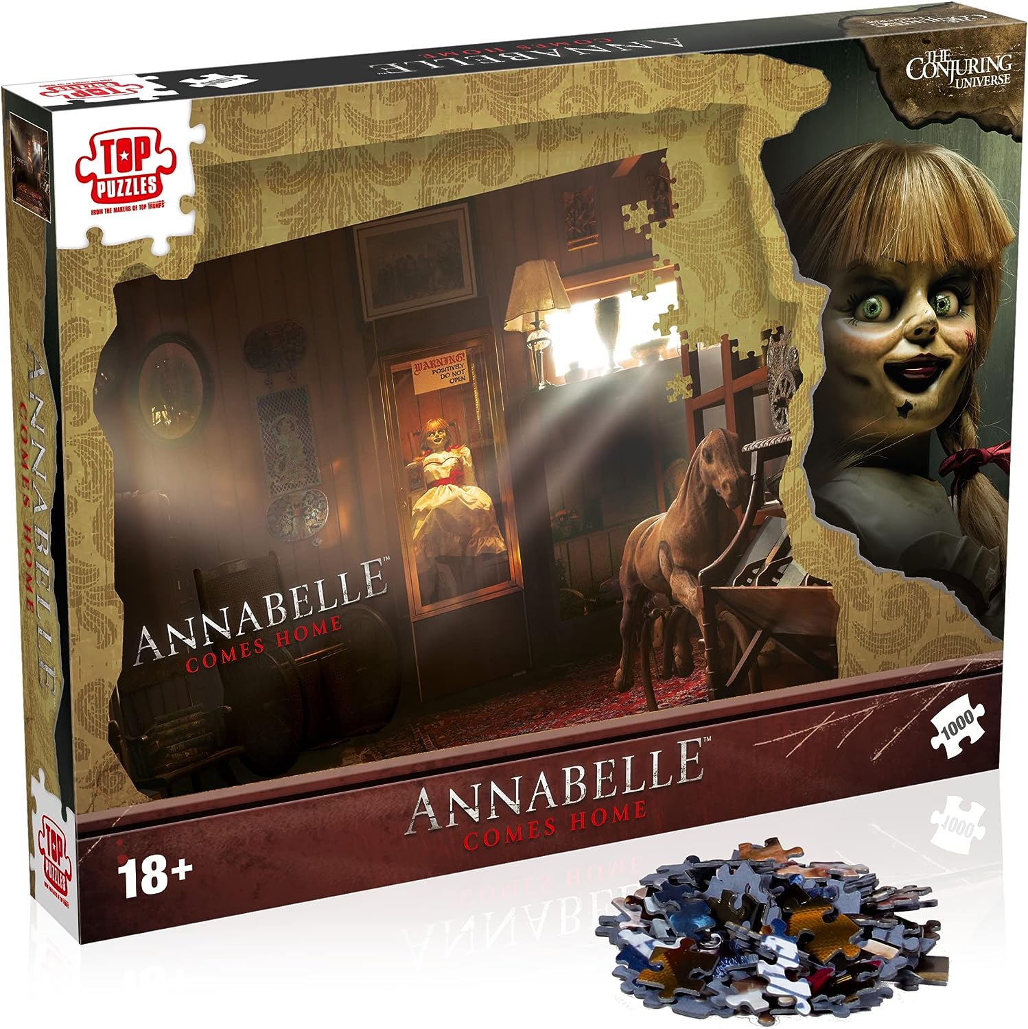 Winning Moves Puzzle Terror 1000 Piezas Annabelle - Puzles para Adultos y Niños