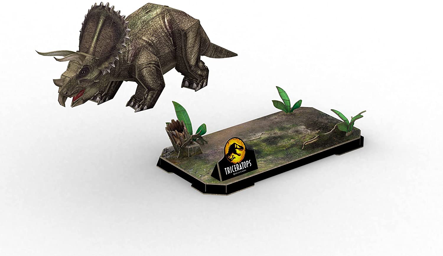 Revell 00242 Jurassic World-Triceratops 3D Puzzle Mundo jurásico Rompecabezas, Multicolor
