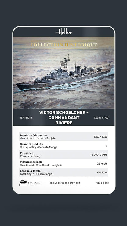 Heller 81015 VICTOR SCHOELCHER - COMMANDANT RIVIERE 1/400