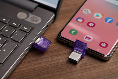 Kingston DataTraveler microDuo 3C USB Flash Drive 128GB USB Gen 3 Type-C and Type-A - DTDUO3CG3/128GB