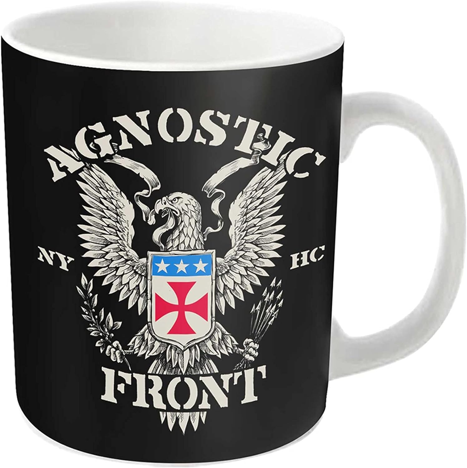 Agnostic Front Mug Eagle Crest Band Logonew Official White Boxed One Size