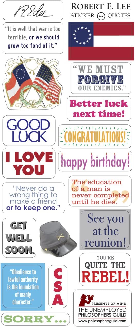 Robert E. Lee Quotable Notable - Greeting Card And Sticker Sheet - [Dutch Import]
