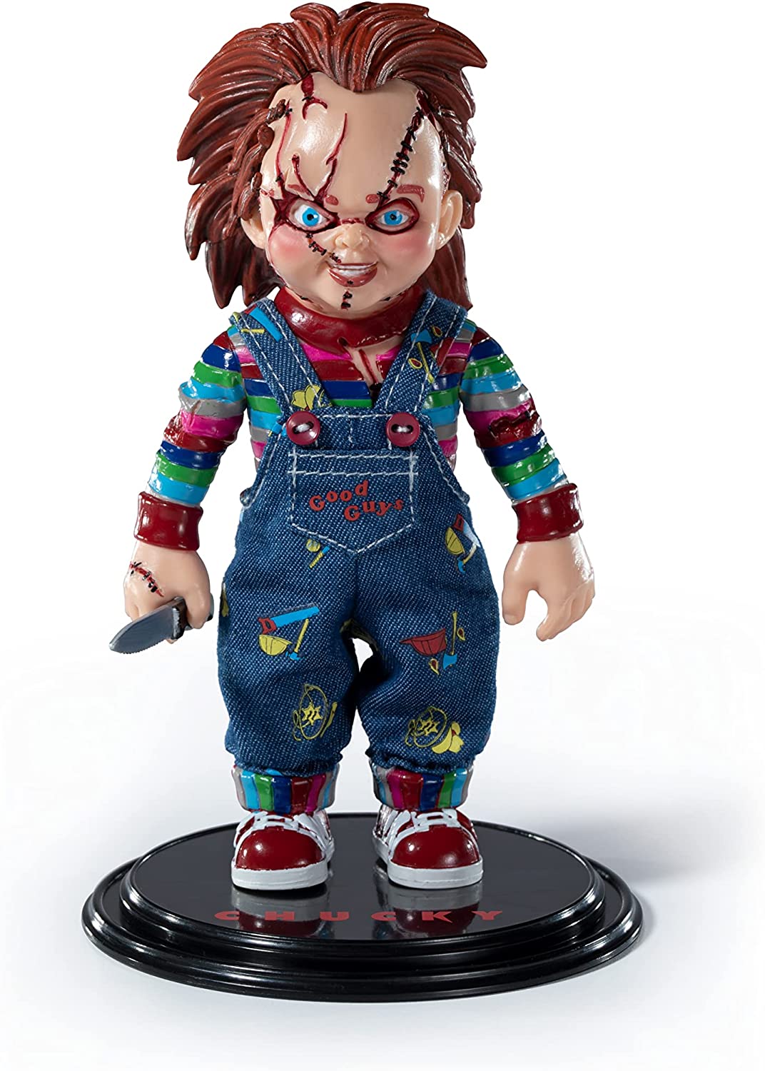 BendyFigs Noble Collection - Horror - Chucky Bendy Figure,Multicolor,6 inches