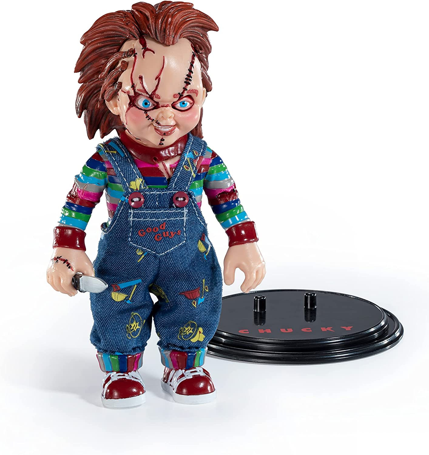 BendyFigs Noble Collection - Horror - Chucky Bendy Figure,Multicolor,6 inches