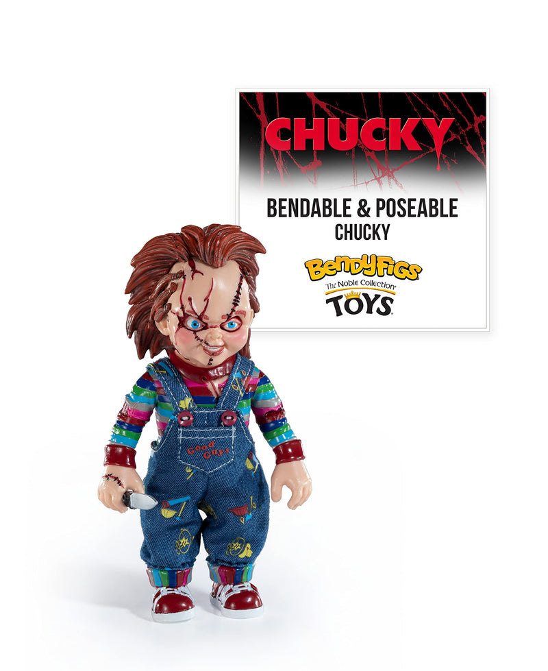 BendyFigs Noble Collection - Horror - Chucky Bendy Figure,Multicolor,6 inches