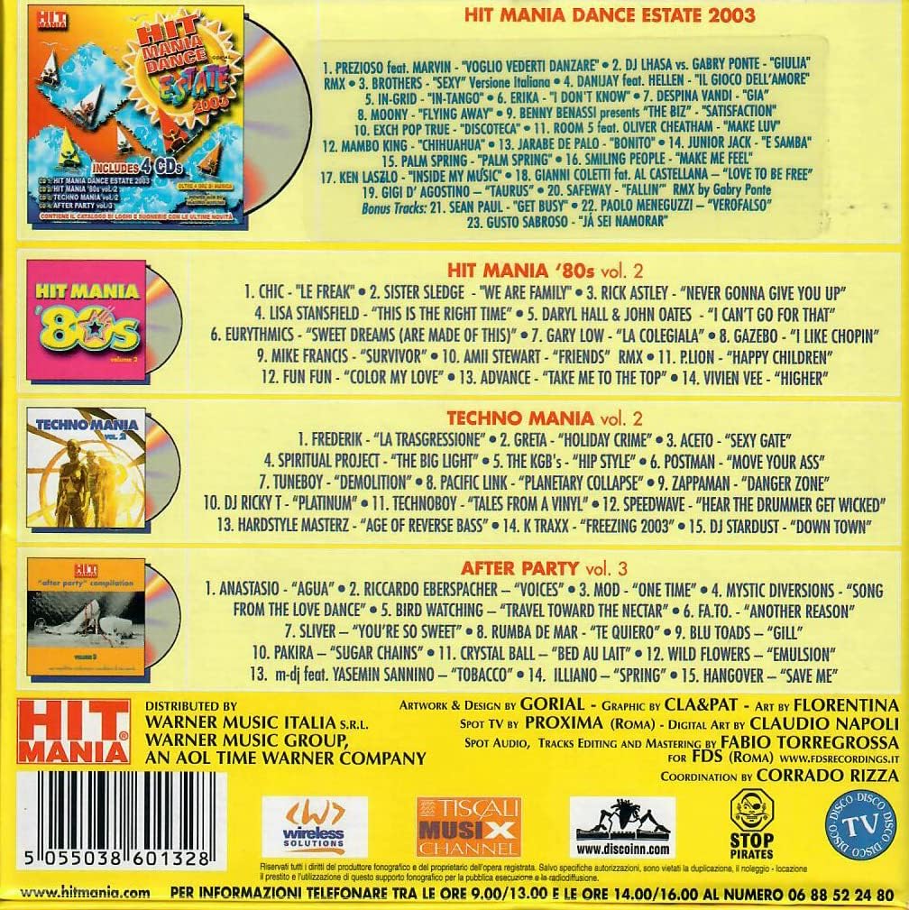 Cofanetto Hit Mania Dance 2003