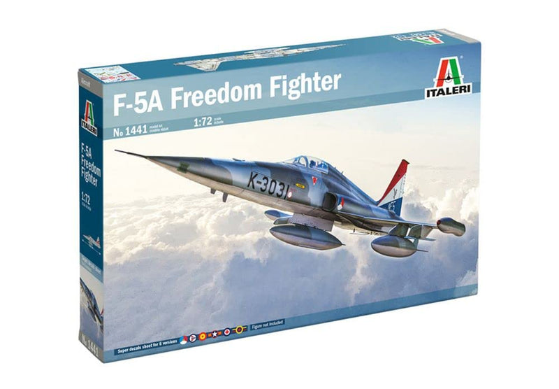 Italeri -1441 F-5A Freedom Fighter, 1:72 Scale, Model Kit, Plastic Model Kit, Modelling, Multicolor, IT1441