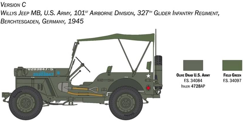 Italeri 3635 Willys Jeep MB 80th Anniversary 1:24 Model Kit