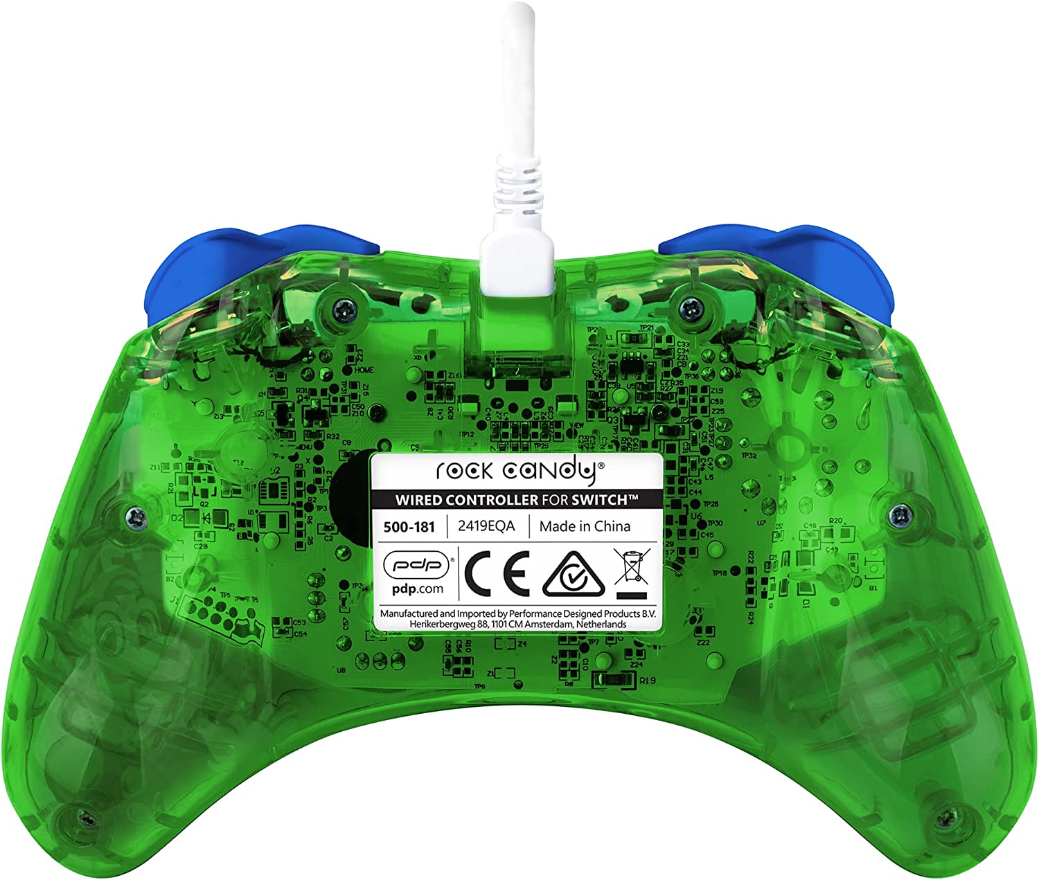 PDP Rock Candy Wired Gaming Switch Pro Controller - Official License Nintendo - OLED / Lite Compatible - Compact, Durable Travel Controller - Luigi