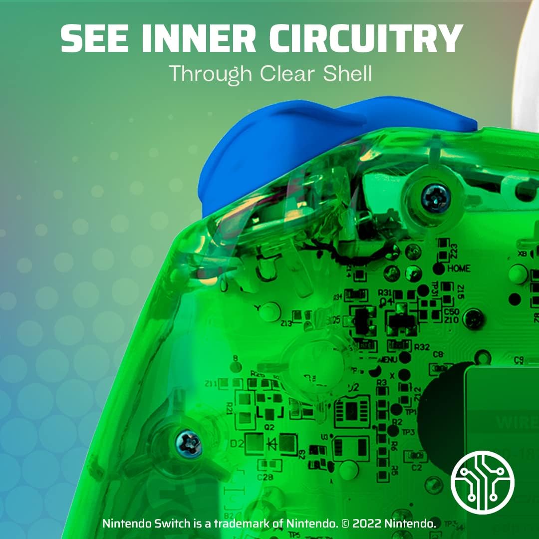 PDP Rock Candy Wired Gaming Switch Pro Controller - Official License Nintendo - OLED / Lite Compatible - Compact, Durable Travel Controller - Luigi