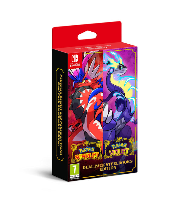 Pokémon Scarlet and Pokémon Violet Dual Pack SteelBook® Edition (Nintendo Switch) Nintendo Switch Dual Pack SteelBook