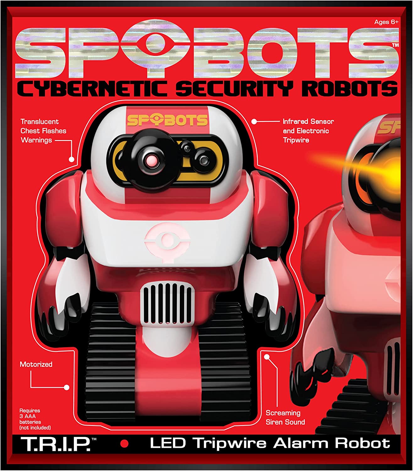 nsi international SpyBots T.R.I.P - security robot! Invisible motion sensors. Fun Boys gadget toys. Ideal christmas/birthday present. Suitable from 6 years. (68402)