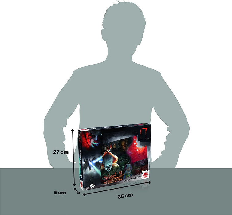 Winning Moves Stephen King's IT Chapter 2 1000-Piece Jigsaw Puzzle Game, Piece together Pennywise from Stephen King's IT, Horror Puzzle Game for adults, gift for ages 18 plus