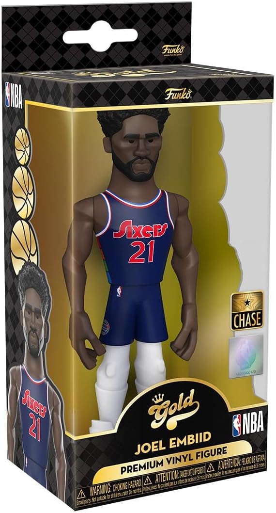 Funko Pop! Gold NBA: Sixers - Joel Embiid 5" with Chase (Styles May Vary)