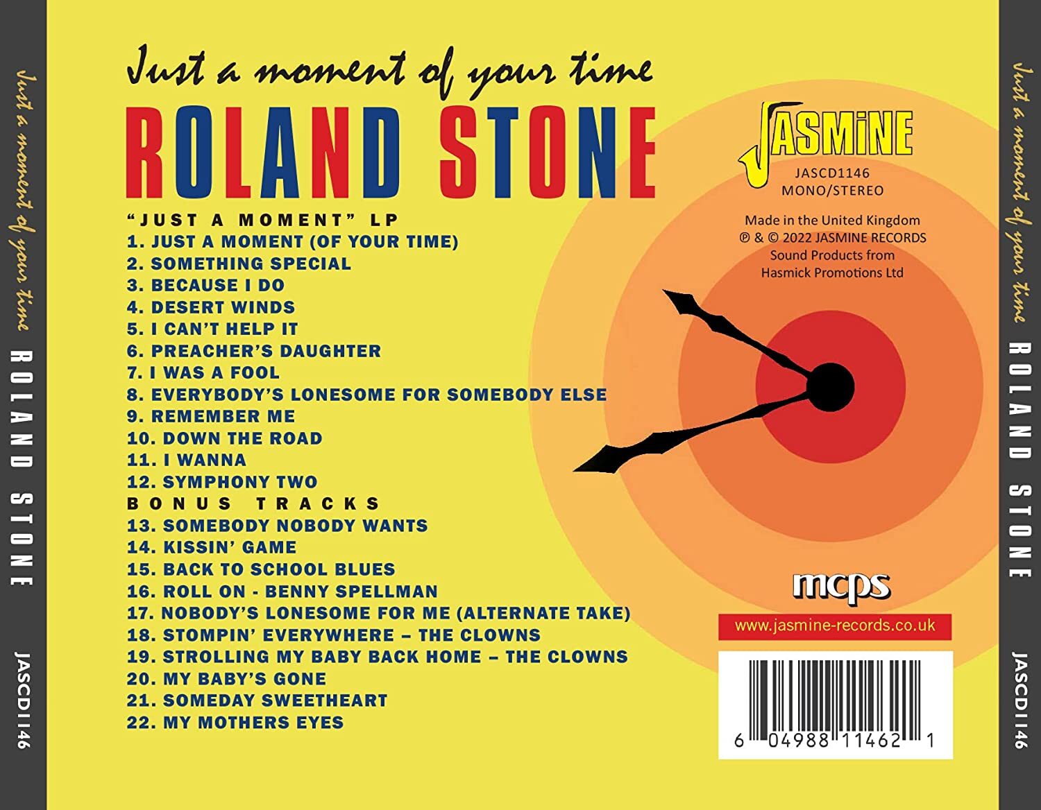 Just a Moment of Your Time: New Orleans R&B and Swamp Pop from Roland Stone