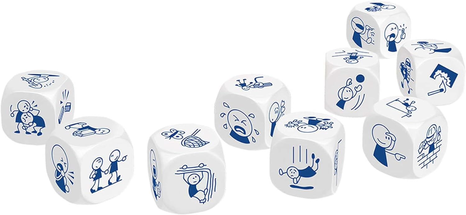 Asmodee Asmrsc102ml1 Geschichte Cubes: Aktionen-Deutsch, blau