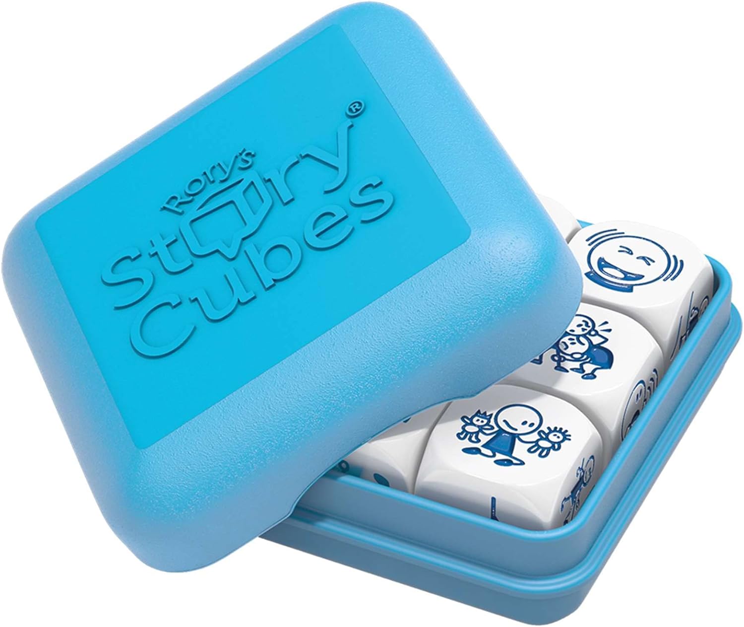 Asmodee Asmrsc102ml1 Geschichte Cubes: Aktionen-Deutsch, blau