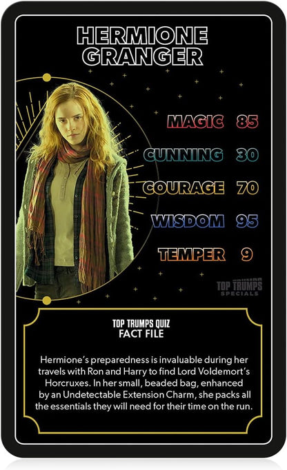 Top Trumps Harry Potter Heroes of Hogwarts Specials Card Game, play with Harry, Ron, Hermione, Dumbledore, McGonagall, Snape and Slughorn, educational gifts and Toys for Boys and Girls Aged 6 plus