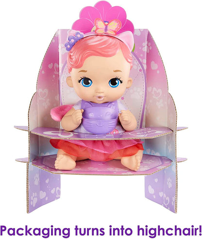 My Garden Baby Feed & Change Baby Kitten Doll (12-in) & Accessories, with Reusable Diaper, Bib, and Bottle, Great Gift for Kids Ages 3Y+