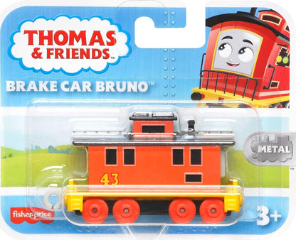 Thomas & Friends Fisher-Price Brake Car Bruno Push-Along die-cast Toy Train Engine for Preschool Kids Ages 3 Years and Older