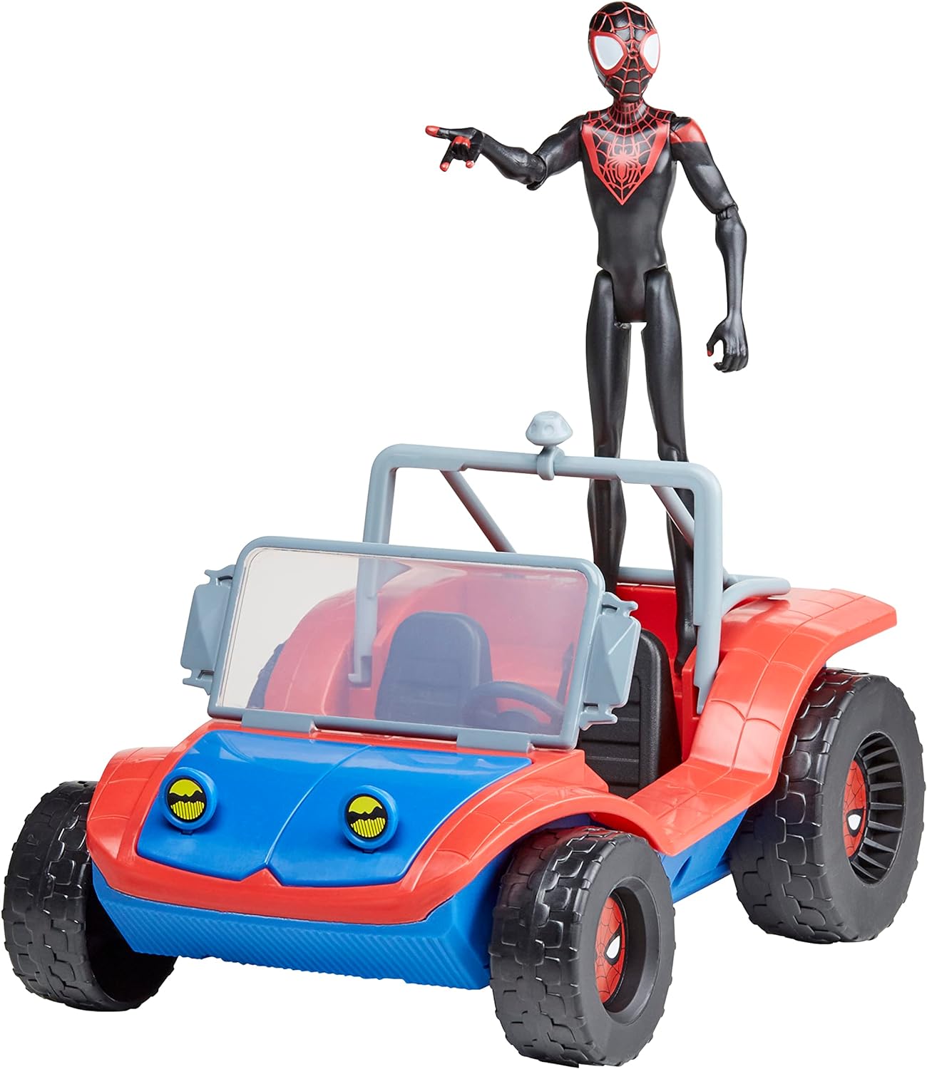 Spider-Man Hasbro Marvel Spider-Mobile 15-cm-scale Vehicle and Miles Morales Action Figure, Marvel Toys for Children Aged 4 and Up