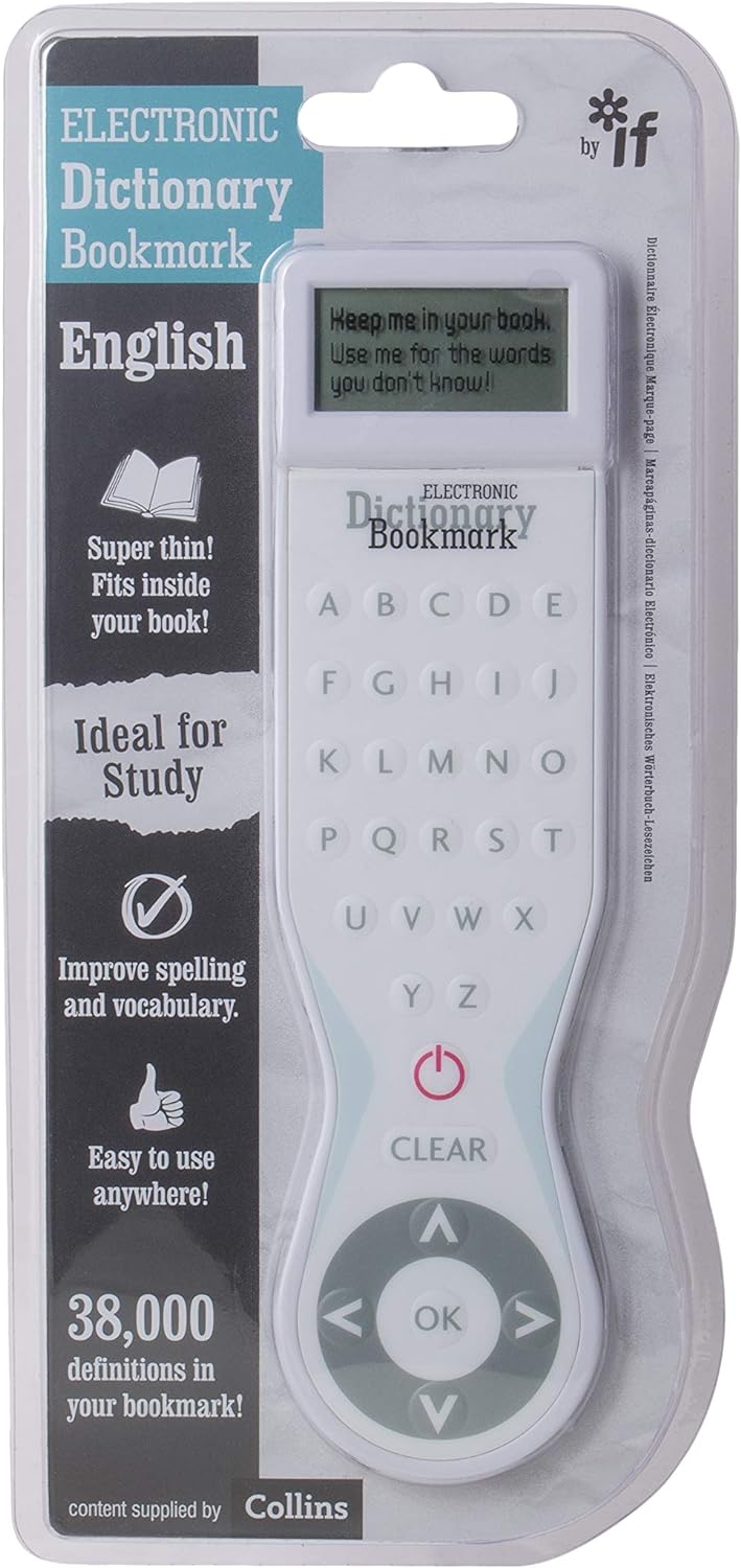 IF 45201 English UK Electronic Dictionary Bookmark - White & 45203 Electronic Dictionary Bookmark - Pink