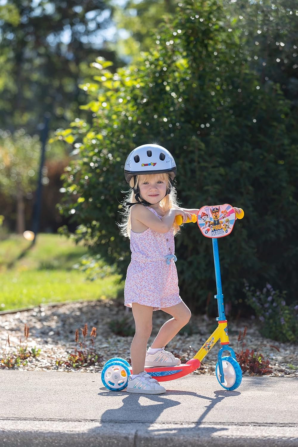 Smoby - Paw Patrol Scooter - 3 Wheel Scooter, Height-Adjustable Handlebars, Sturdy Metal Frame, Easy Transport, for Children from 3 Years, Colourful (7600750190