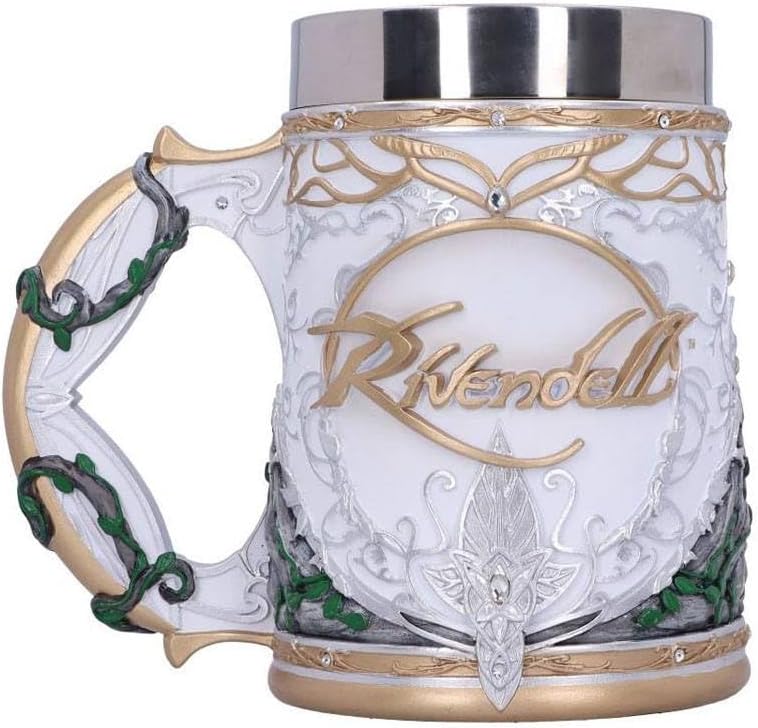 Nemesis Now Officially Licensed Lord of The Rings Rivendell Tankard, White, 15.5cm