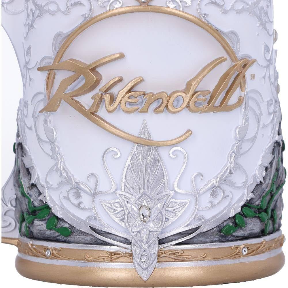 Nemesis Now Officially Licensed Lord of The Rings Rivendell Tankard, White, 15.5cm