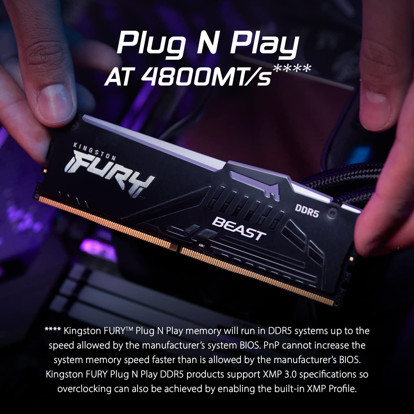 Kingston Fury Beast DDR5 RGB 64GB (2x32GB) 5600MT/s DDR5 CL40 DIMM Desktop Gaming Memory Kit of 2 - KF556C40BBAK2-64 Black 64GB Kit of 2 5600MT/s