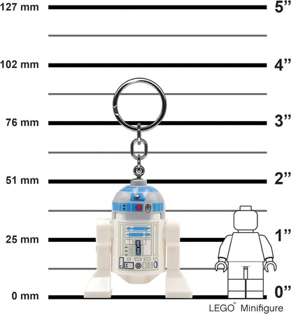 IQ Lego Star Wars Portachiavi con torcia e LED - figura da 76 mm - 2 batterie CR2025 incluse
