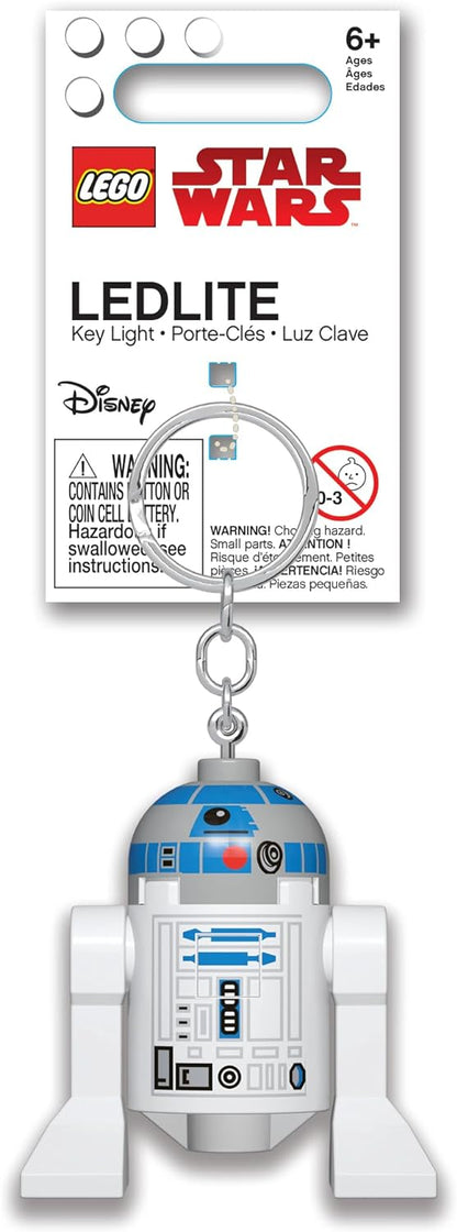 IQ Lego Star Wars Portachiavi con torcia e LED - figura da 76 mm - 2 batterie CR2025 incluse