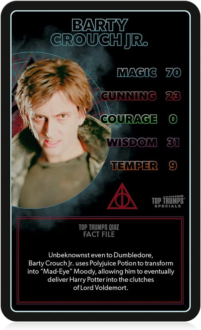 Top Trumps Harry Potter Dark Magic Specials Card Game, Play with Voldemort, Bellatrix Lestrange, Barty Crouch Jr and Draco Malfoy, Educational for 2 plus players makes a great gift for ages 6 plus