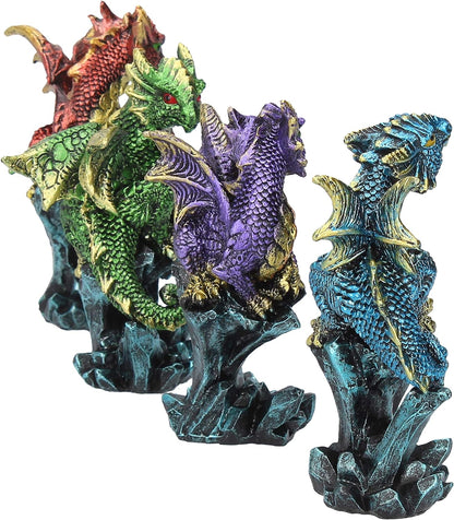 Nemesis Now Dragonling Brood, Set Of 4, 4cm, Metallic Multi-coloured