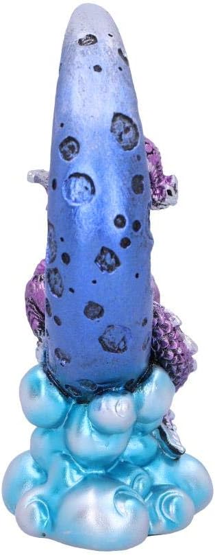 Nemesis Now U5028R0 Metallic Purple Crescent Creature Moon Dragon Figurine, Polyresin, One Size