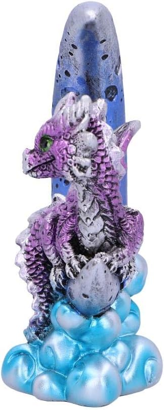 Nemesis Now U5028R0 Metallic Purple Crescent Creature Moon Dragon Figurine, Polyresin, One Size
