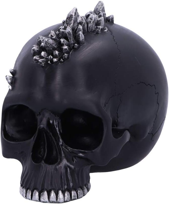 Nemesis Now Cave Small Dragon Hiding Within a Crystal Skull, Polyresin, Black, 16.5cm