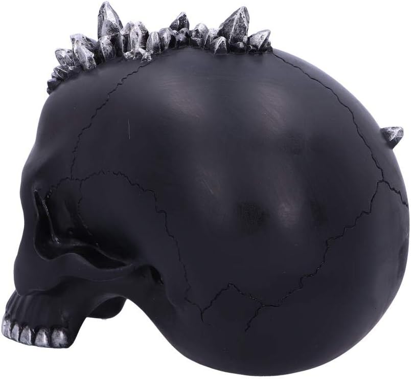 Nemesis Now Cave Small Dragon Hiding Within a Crystal Skull, Polyresin, Black, 16.5cm