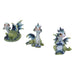 Nemesis Now Triple Trouble Dragon Figurines 15.5cm (Set of 3), Green/Purple, Light Green Dragon Figurines, Beautiful Wide Eyed Expressions, Cast in Resin, Expertly Hand-Painted