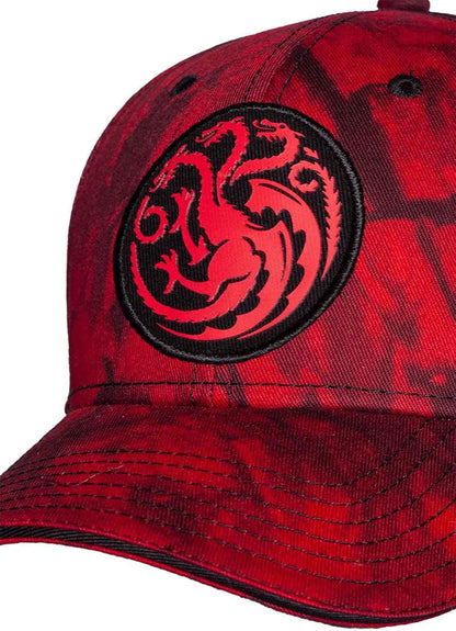 Difuzed Women's Game of Thrones Dragons House Targaryen Symbol Patch Adjustable Cap Baseball, Schwarz, L