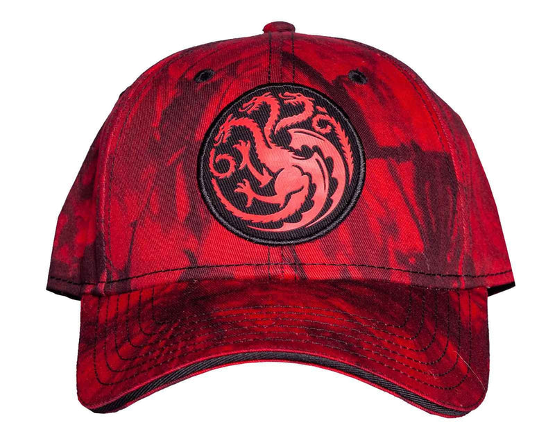 Difuzed Women's Game of Thrones Dragons House Targaryen Symbol Patch Adjustable Cap Baseball, Schwarz, L