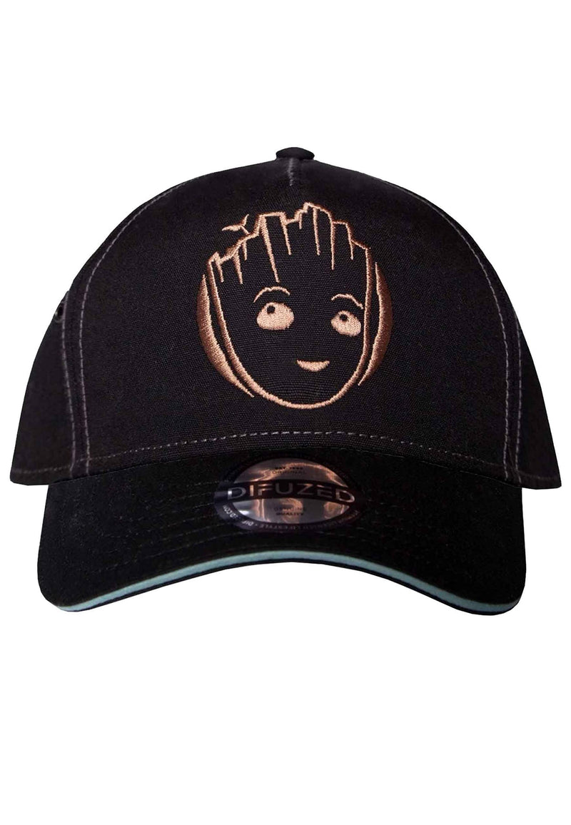 Difuzed Men's Marvel-I Am Groot Adjustable Cap Baseball, Black, L