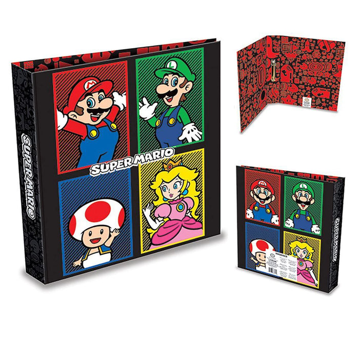 Pyramid International Super Mario A4 Ring Binder Folder (4 Colour Design) - Official Merchandise