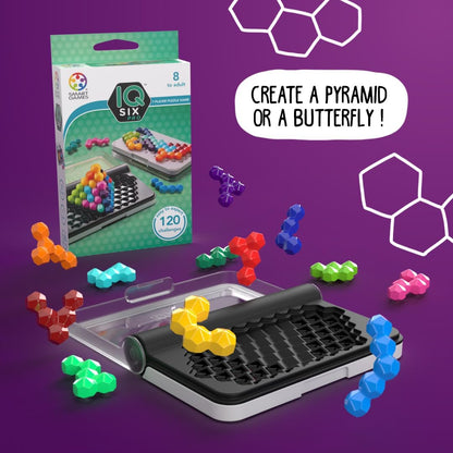 smart games - IQ Six Pro, Puzzle Game with 120 Challenges, 3 Playing Modes, 8+ Years
