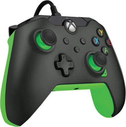 PDP Wired Controller Neon Black for XBOX Series X|S, Gamepad, Wired Video Game Controller, Gaming Controller, XBOX One, Officially Licensed - XBOX Series X