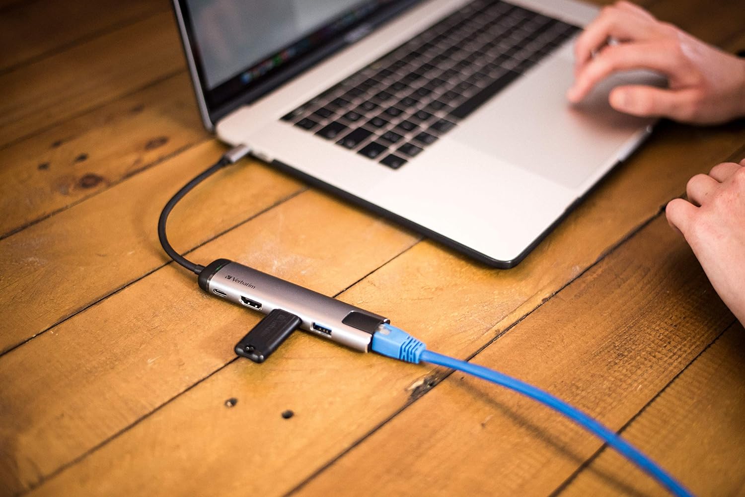 Verbatim 49141 USB-C Multiport Hub - USB 3.0 | HDMI | Gigabit Ethernet, Silver