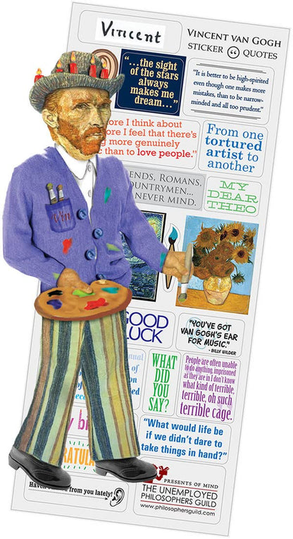 Vincent Van Gogh Quotable Notable - Greeting Card And Sticker Sheet - [Dutch Import]