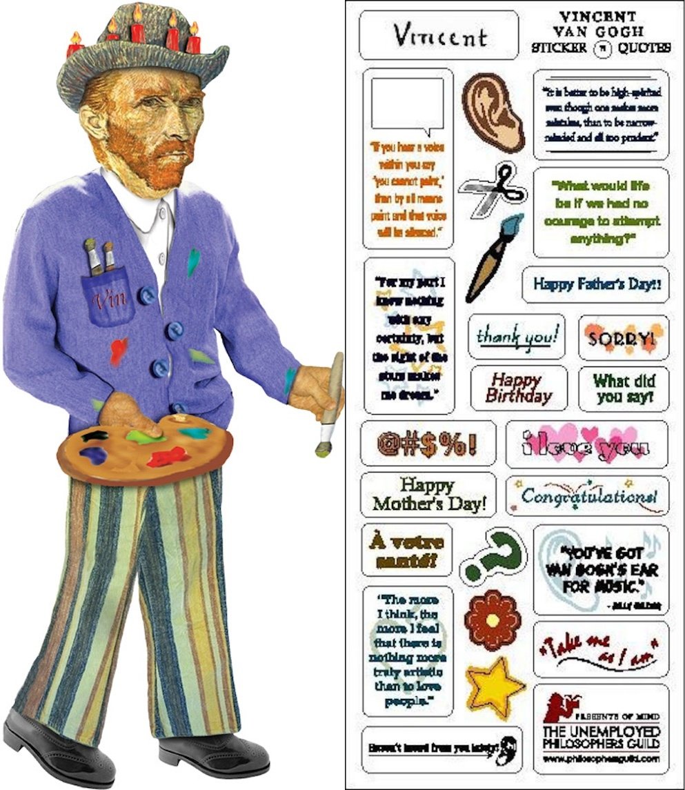 Vincent Van Gogh Quotable Notable - Greeting Card And Sticker Sheet - [Dutch Import]